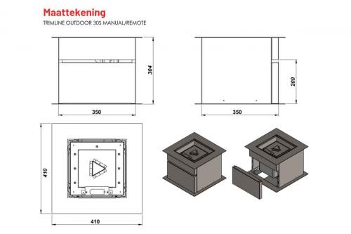 Preview: Trimline Fires outdoor built-in gas fire S30